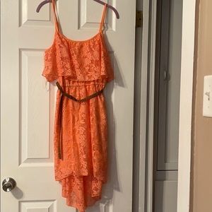 RWish Coral Hi Low Dress